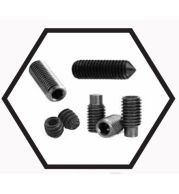 Socket Set Screws – Allen Grub Screws for Clamping Pulleys, Gears and Collars on Shafts – Pointed, Flat or Cup Point Options, High Tensile Steel, Metric and Inch Threads, Black Finish, Internal Hex Socket Drive